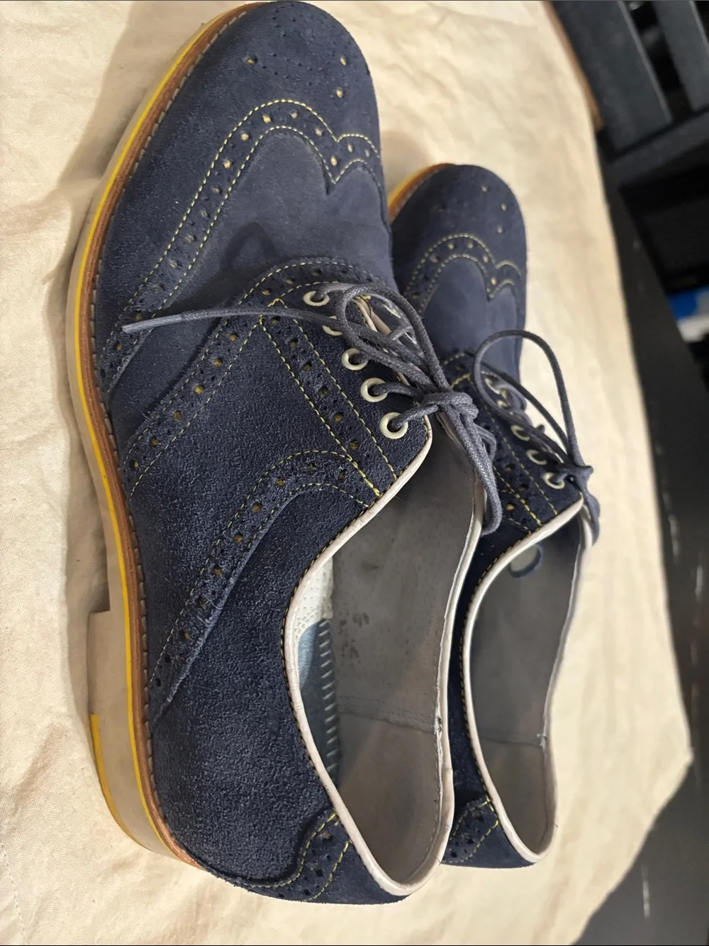 Johnston & Murphy navy suede